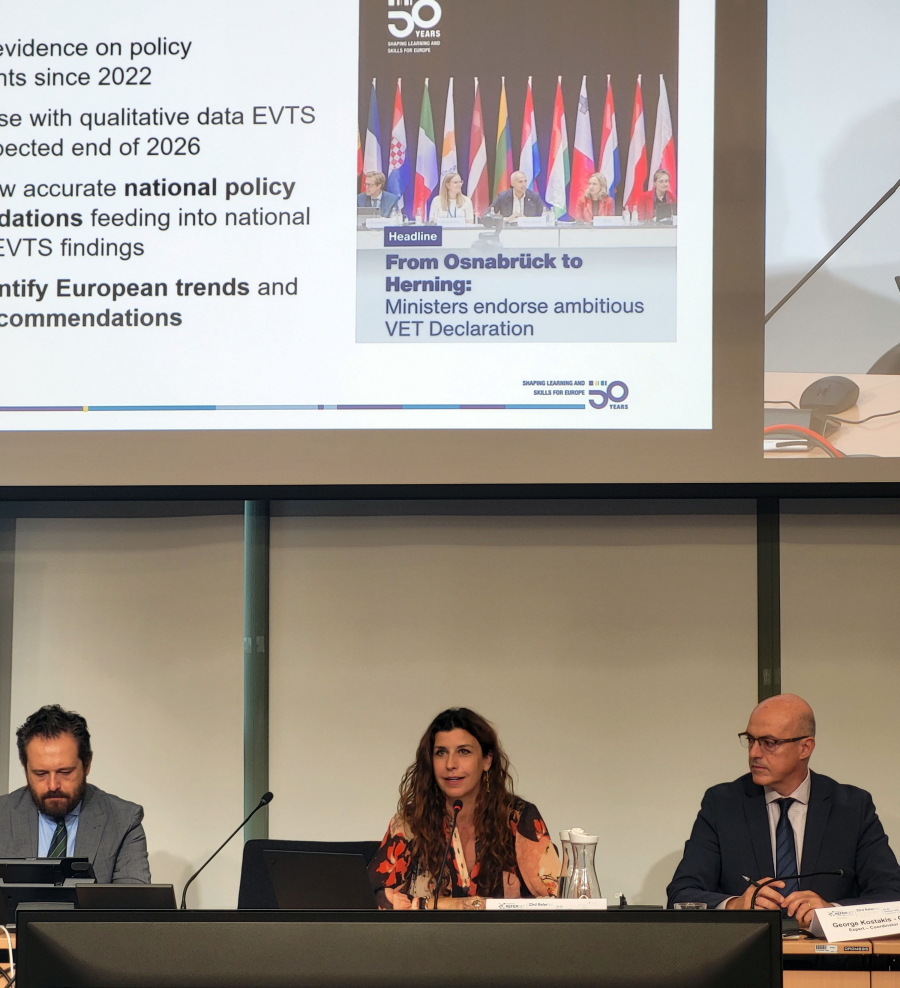 Three people in a panel