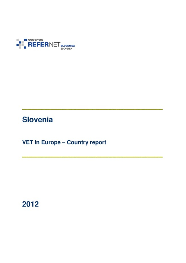 VET in Europe - Country report Slovenia