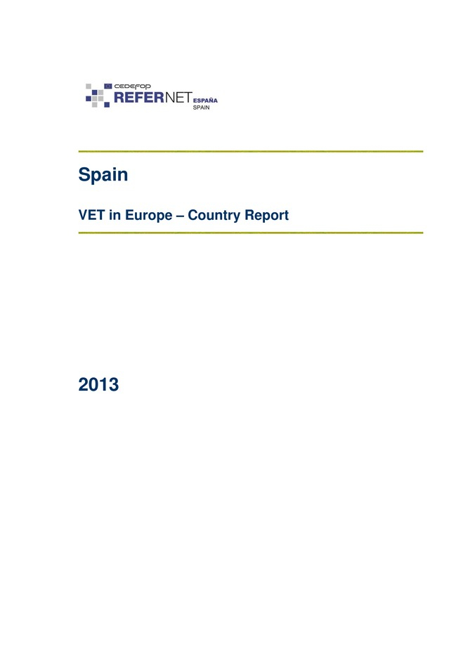 VET in Europe - Country report Spain