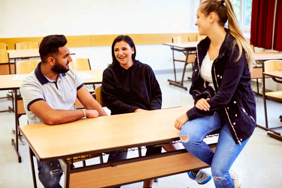 Student at the vocational school for industry, finance and transport