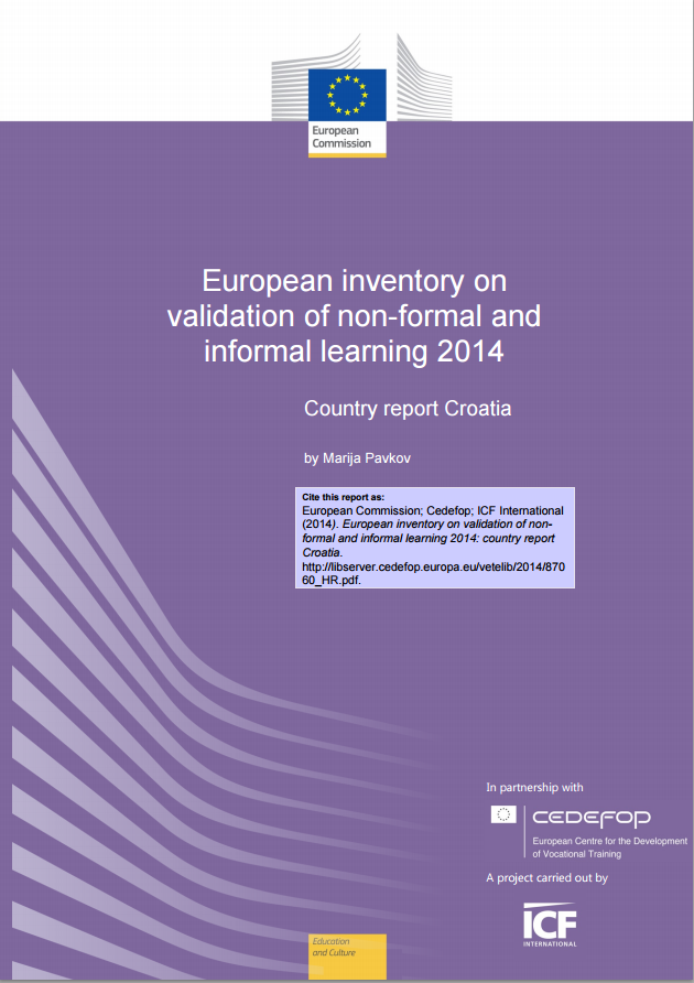 European inventory on validation of non-formal and informal learning - Croatia - 2014