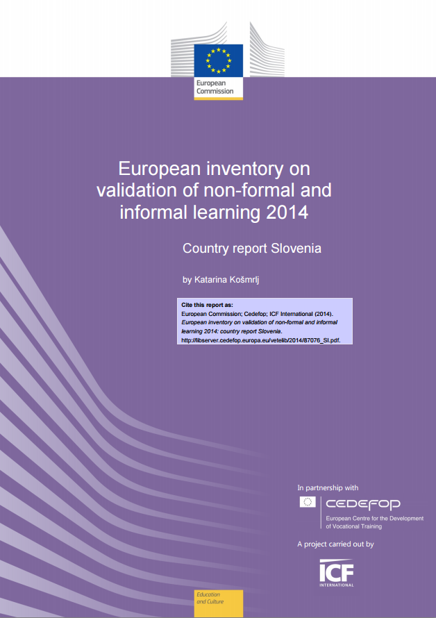 European inventory on validation of non-formal and informal learning - Slovenia - 2014