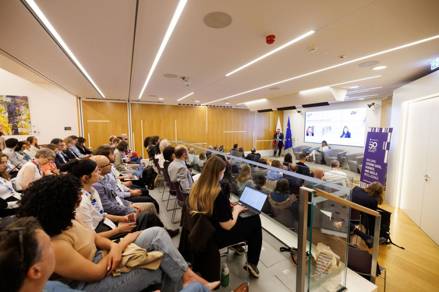 A group of people in a conference room