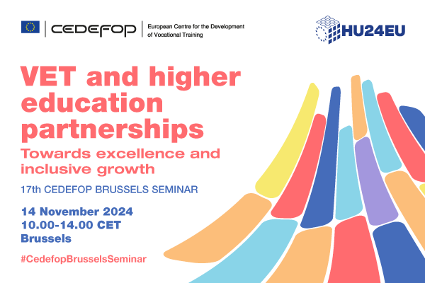 Banner of event: VET and higher education partnerships: towards excellence and inclusive growth