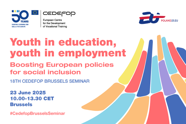 Banner of event: Youth in education, youth in employment – Boosting European policies for social inclusion