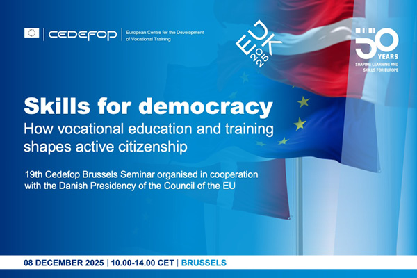 Banner of event: Skills for democracy: How vocational education and training shapes active citizenship