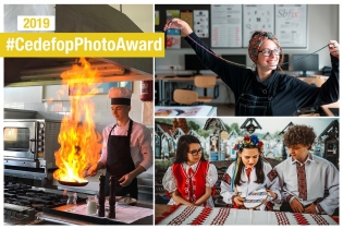 Photos from the winning teams' stories. Clockwise from left: ‘The Chefs’ from Croatia, ‘Cultureconnects’ from Austria and ‘Artisan in Maramureș’ from Romania